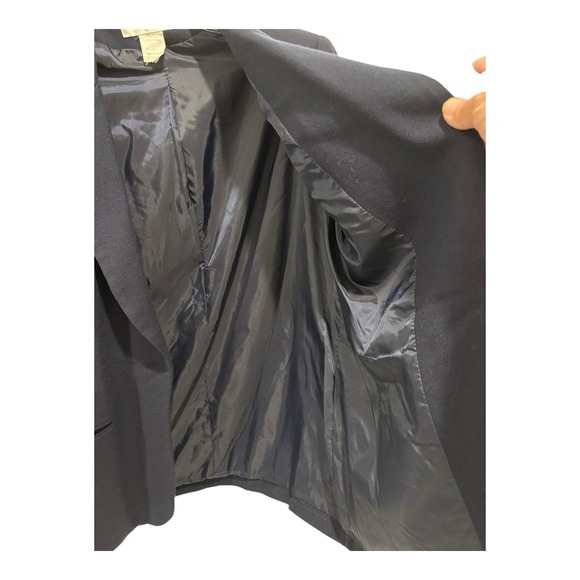 Cathy Daniels Blazer Womens 12 Blue Wool Jacket Button Up Pockets Lined Nautical - Picture 6 of 10